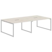 Конференц-стол XTEN-Q XQSCT 2714, сосна эдмонт/алюминий, 2720х1406х750 мм