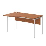 Стол эргономичный с фронтальной панелью левый IMAGO-S 140x90 см, груша ароза/белый