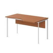 Стол эргономичный с фронтальной панелью правый IMAGO-S 140x90 см, груша ароза/белый