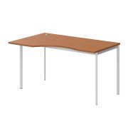 Стол эргономичный левый IMAGO-S 140x90 см, груша ароза/белый