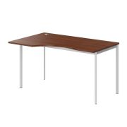 Стол эргономичный левый IMAGO-S 140x90 см, орех французский/белый
