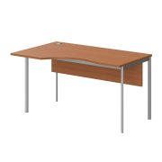 Стол эргономичный с фронтальной панелью левый IMAGO-S 140x90 см, груша ароза/алюминий