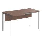 Стол эргономичный с фронтальной панелью левый IMAGO-S 140x90 см, ясень шимо/алюминий