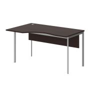 Стол эргономичный с фронтальной панелью левый IMAGO-S 140x90 см, венге магия/алюминий