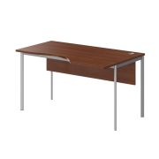 Стол эргономичный с фронтальной панелью правый IMAGO-S 140x90 см, орех французский/алюминий