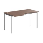 Стол эргономичный левый IMAGO-S 140x90 см, ясень шимо/алюминий