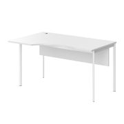 Стол эргономичный с фронтальной панелью левый IMAGO-S 140x90 см, белый