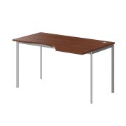 Стол эргономичный правый IMAGO-S 140x90 см, орех французский/алюминий