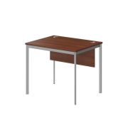 Стол рабочий с фронтальной панелью IMAGO-S 90x72 см, орех французский/алюминий