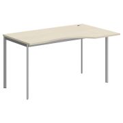 Стол эргономичный правый IMAGO-S 140х90, Клен/Алюминий