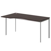 Стол эргономичный левый IMAGO-S 160x90 см, венге магия/алюминий