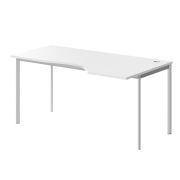 Стол эргономичный правый IMAGO-S 160x90 см, белый/алюминий