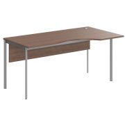 Стол эргономичный с фронтальной панелью правый IMAGO-S 160x90 см, ясень шимо/алюминий