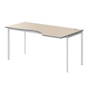 Стол эргономичный правый IMAGO-S 160x90 см, клен мультиплекс/белый