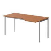 Стол эргономичный правый IMAGO-S 160x90 см, груша ароза/алюминий