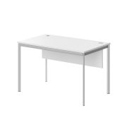 Стол рабочий с фронтальной панелью IMAGO-S 120x72 см, белый/алюминий