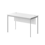 Стол рабочий с фронтальной панелью IMAGO-S 120x60 см, белый/алюминий
