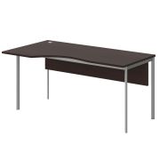 Стол эргономичный с фронтальной панелью левый IMAGO-S 160x90 см, венге магия/алюминий