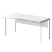 Стол эргономичный с фронтальной панелью левый IMAGO-S 160x90 см, белый/алюминий
