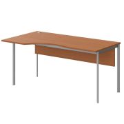 Стол эргономичный с фронтальной панелью левый IMAGO-S 160x90 см, груша ароза/алюминий