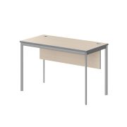 Стол рабочий с фронтальной панелью IMAGO-S 120x60 см, клен мультиплекс/алюминий