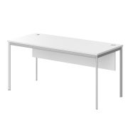 Стол рабочий с фронтальной панелью IMAGO-S 160x72 см, белый/алюминий