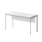 Стол рабочий с фронтальной панелью IMAGO-S 140x60 см, белый/алюминий