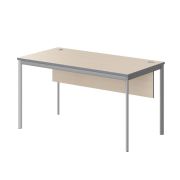 Стол рабочий с фронтальной панелью IMAGO-S 140x72 см, клен мультиплекс/алюминий