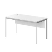 Стол рабочий с фронтальной панелью IMAGO-S 140x72 см, белый/алюминий