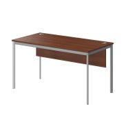 Стол рабочий с фронтальной панелью IMAGO-S 140x72 см, орех французский/алюминий