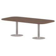 Конференц стол ПРГ-8 Ясень Шимо/Белый 2400х1200