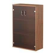 Шкаф средний со стеклом IMAGO, орех французский