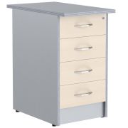 Тумба приставная IMAGO, клен мультиплекс/металлик