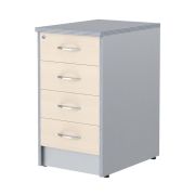 Тумба приставная IMAGO, клен мультиплекс/металлик