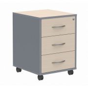 Тумба мобильная IMAGO, клен мультиплекс/металлик