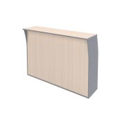 Стойка ресепшн IMAGO 164x51, клен мультиплекс/металлик