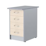 Тумба приставная IMAGO, клен мультиплекс/металлик