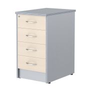 Тумба приставная IMAGO, клен мультиплекс/металлик