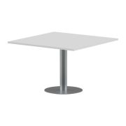 Конференц стол ПРГ-6 Белый/Алюминий 1200х1200
