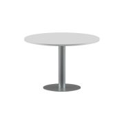 Конференц стол ПРГ-100 Белый/Алюминий D1000