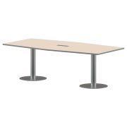 Конференц стол ПРГ-4 клен мультиплекс/Алюминий 2400х1200