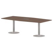 Конференц стол ПРГ-4 Ясень Шимо/Белый 2400х1200