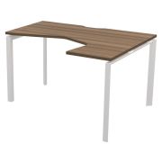 Стол эргономичный правый АРГЕНТУМ 140х100 см, дуб сафари/белый