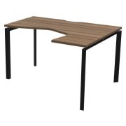 Стол эргономичный правый АРГЕНТУМ 140х100 см, дуб сафари/антрацит