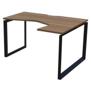 Стол эргономичный правый АРГЕНТУМ 160х100 см, дуб сафари/антрацит