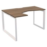 Стол эргономичный левый АРГЕНТУМ 160х100 см, дуб сафари/белый