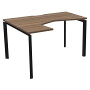 Стол эргономичный левый АРГЕНТУМ 160х100 см, дуб сафари/антрацит