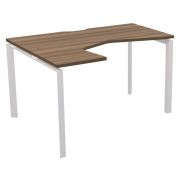 Стол эргономичный левый АРГЕНТУМ 160х100 см, дуб сафари/белый