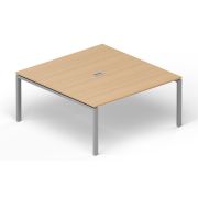 Стол для переговоров LAVORO 120х125 см, акация/алюминий