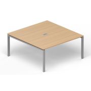Стол для переговоров LAVORO 160х165 см, акация/алюминий